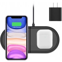 4-in-1 Dual Fast Wireless Charging Pad for Smart Phone, Watch and Earphones for Max S9 S7 S6 Note9 +1 USB output